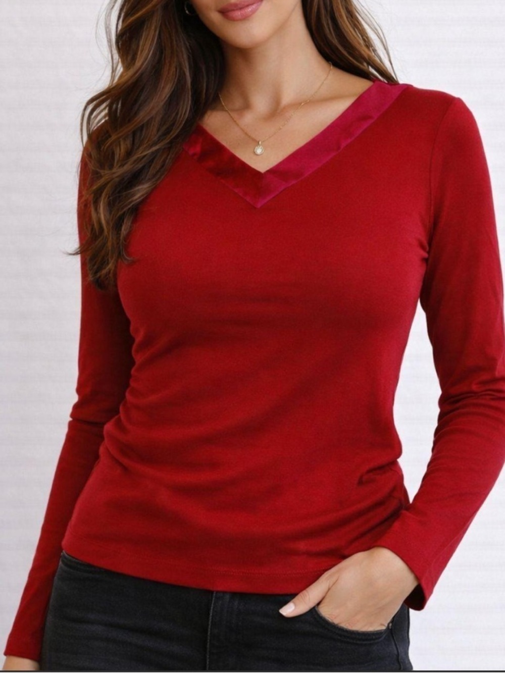 Banana Republic Modal Red Top
